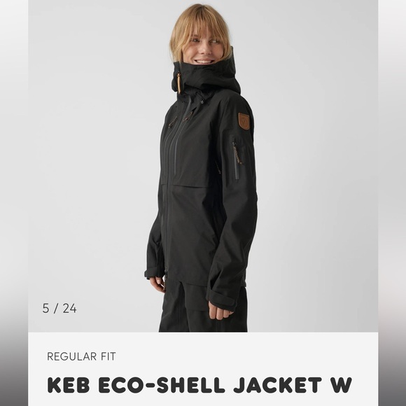 FJALLRAVEN NWT black ‘Keb eco shell’ jacket - Picture 2 of 6